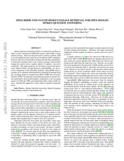 SpeechDPR: End-to-End Spoken Passage Retrieval for Open-Domain Spoken
  Question Answering
