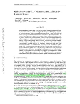 Generative Human Motion Stylization in Latent Space