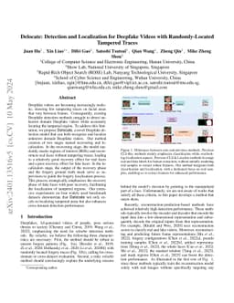 Delocate: Detection and Localization for Deepfake Videos with
  Randomly-Located Tampered Traces