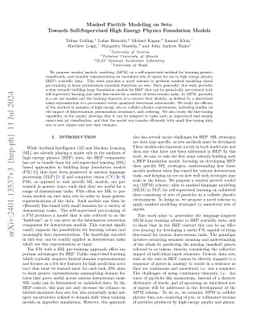 Masked Particle Modeling on Sets: Towards Self-Supervised High Energy
  Physics Foundation Models