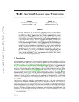 FLLIC: Functionally Lossless Image Compression