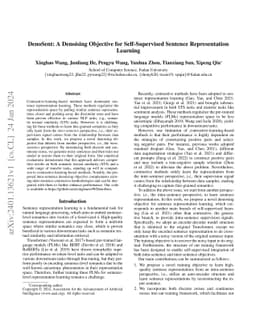 DenoSent: A Denoising Objective for Self-Supervised Sentence
  Representation Learning