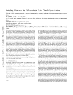 Winding Clearness for Differentiable Point Cloud Optimization