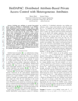 HetDAPAC: Distributed Attribute-Based Private Access Control with
  Heterogeneous Attributes