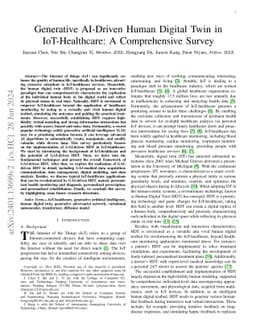 Generative AI-Driven Human Digital Twin in IoT-Healthcare: A
  Comprehensive Survey