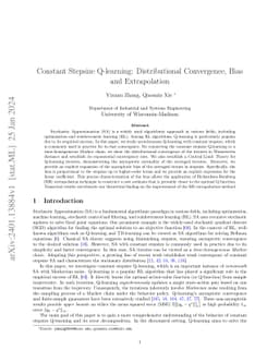 Constant Stepsize Q-learning: Distributional Convergence, Bias and
  Extrapolation