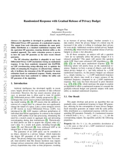 Randomized Response with Gradual Release of Privacy Budget