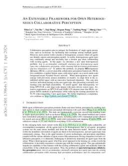 An Extensible Framework for Open Heterogeneous Collaborative Perception