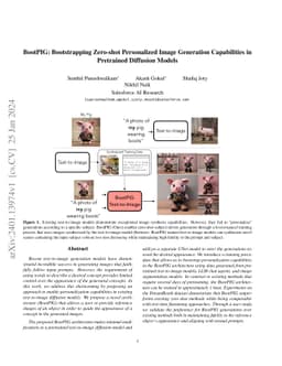 BootPIG: Bootstrapping Zero-shot Personalized Image Generation
  Capabilities in Pretrained Diffusion Models