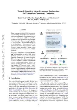 Towards Consistent Natural-Language Explanations via
  Explanation-Consistency Finetuning