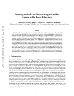 Learning under Label Noise through Few-Shot Human-in-the-Loop Refinement