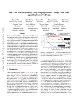 FP6-LLM: Efficiently Serving Large Language Models Through FP6-Centric
  Algorithm-System Co-Design