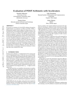 Evaluation of POSIT Arithmetic with Accelerators