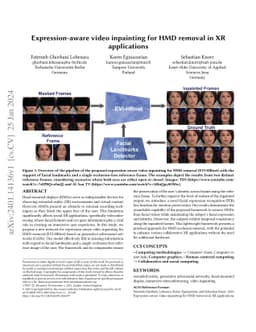Expression-aware video inpainting for HMD removal in XR applications