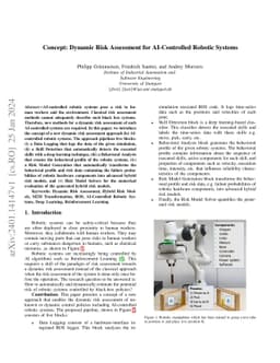 Concept: Dynamic Risk Assessment for AI-Controlled Robotic Systems