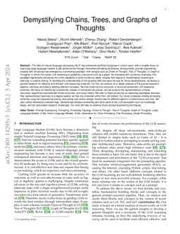 Demystifying Chains, Trees, and Graphs of Thoughts