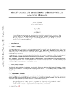 Prompt Design and Engineering: Introduction and Advanced Methods
