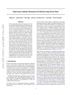 Improving Antibody Humanness Prediction using Patent Data