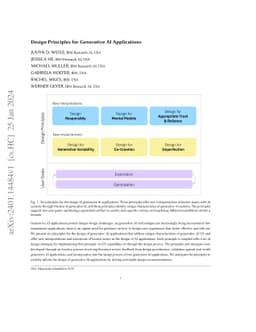 Design Principles for Generative AI Applications