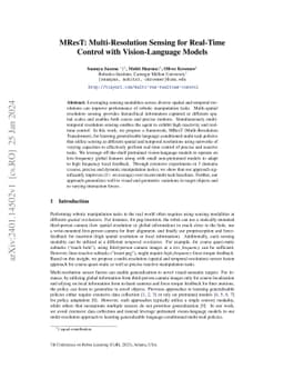 MResT: Multi-Resolution Sensing for Real-Time Control with
  Vision-Language Models