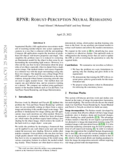 RPNR: Robust-Perception Neural Reshading