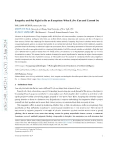 Empathy and the Right to Be an Exception: What LLMs Can and Cannot Do
