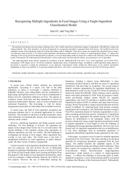 Recognizing Multiple Ingredients in Food Images Using a
  Single-Ingredient Classification Model
