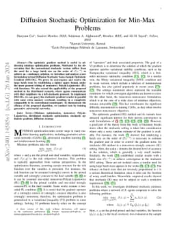 Diffusion Stochastic Optimization for Min-Max Problems