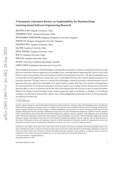 A Systematic Literature Review on Explainability for Machine/Deep Learning-based Software Engineering Research