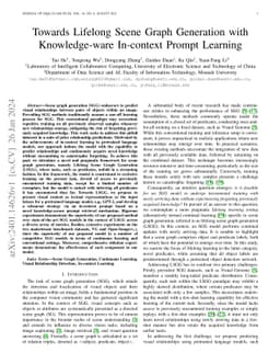 Towards Lifelong Scene Graph Generation with Knowledge-ware In-context
  Prompt Learning