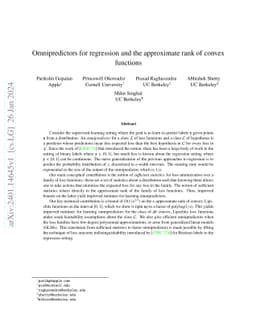 Omnipredictors for Regression and the Approximate Rank of Convex
  Functions