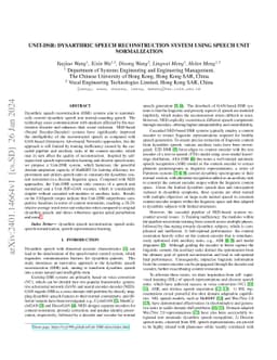 UNIT-DSR: Dysarthric Speech Reconstruction System Using Speech Unit
  Normalization