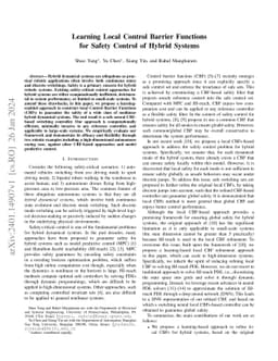 Learning Local Control Barrier Functions for Safety Control of Hybrid
  Systems