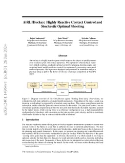 AiRLIHockey: Highly Reactive Contact Control and Stochastic Optimal
  Shooting
