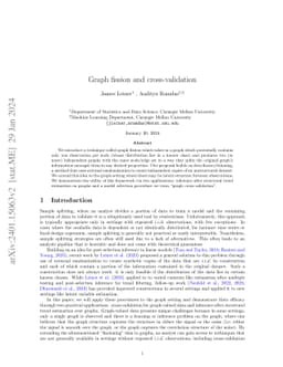 Graph fission and cross-validation