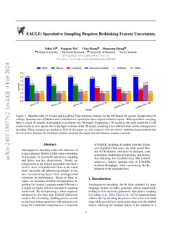 EAGLE: Speculative Sampling Requires Rethinking Feature Uncertainty