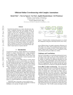 Efficient Online Crowdsourcing with Complex Annotations