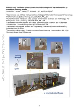 Incorporating simulated spatial context information improves the
  effectiveness of contrastive learning models