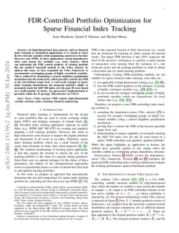 FDR-Controlled Portfolio Optimization for Sparse Financial Index
  Tracking