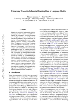 Unlearning Traces the Influential Training Data of Language Models