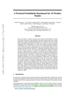 A Practical Probabilistic Benchmark for AI Weather Models