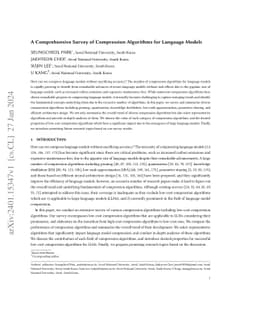 A Comprehensive Survey of Compression Algorithms for Language Models