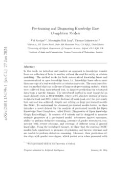 Pre-training and Diagnosing Knowledge Base Completion Models