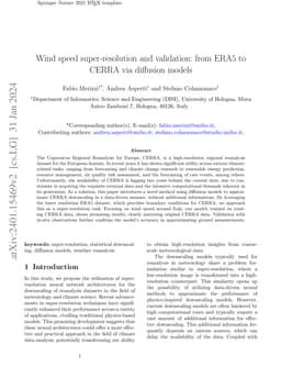 Wind speed super-resolution and validation: from ERA5 to CERRA via
  diffusion models