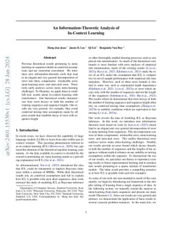 An Information-Theoretic Analysis of In-Context Learning