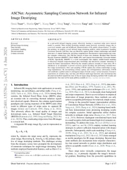 ASCNet: Asymmetric Sampling Correction Network for Infrared Image Destriping