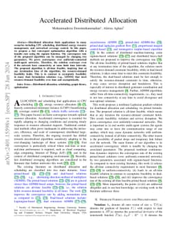 Accelerated Distributed Allocation