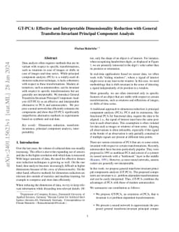 GT-PCA: Effective and Interpretable Dimensionality Reduction with
  General Transform-Invariant Principal Component Analysis