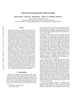 Data-Free Generalized Zero-Shot Learning