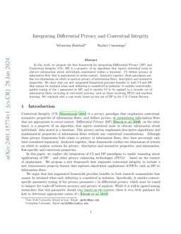 Integrating Differential Privacy and Contextual Integrity